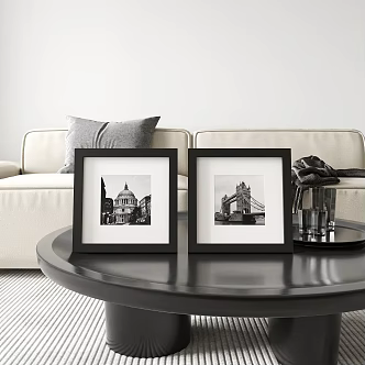 Sofa Combination Multi-person Sofa Floor Lamp Photo Frame Photo Frame Combination Carpet Nordic Style Sofa Nordic Style Living Room Light Luxury Living Room Simple Sofa 3d model