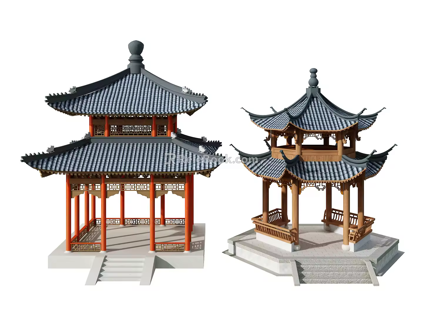 New Chinese style pavilion 3d model