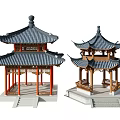 New Chinese style pavilion 3d model