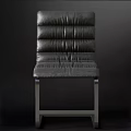 Modern Gray Leather Office Chair With Stylish Metal Frame And Comfortable Design