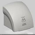 Practical White Automatic Hand Dryer Essential Bathroom Accessory For Modern Restrooms 3d model