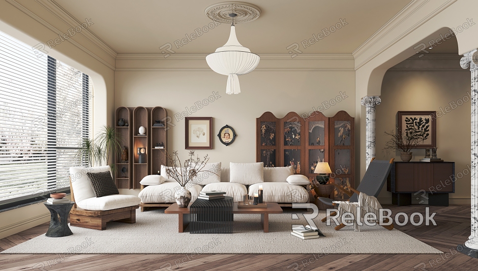 Middle Style Living Room model