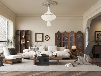 Middle Style Living Room 3d model