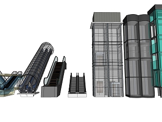 Modern Elevator Escalator Lift 3d model