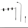 Outdoor Lights Featuring Traffic Signals And Lamp Posts For Street Use 3d model