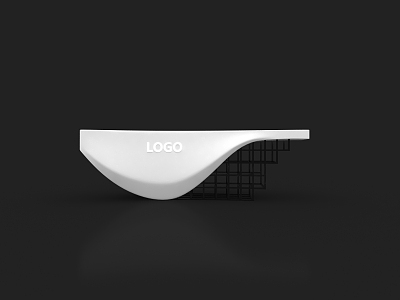 High-end reception desk design sense reception desk reception desk special-shaped reception desk model