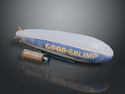 Aerospace Themed Good Blimp Aerial Vehicle Design For Space Exploration 3d model
