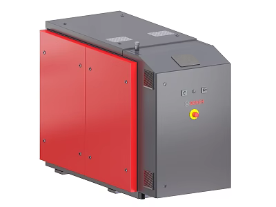 Industrial Equipment F Series Red And Gray With Control Panel Design 3d model