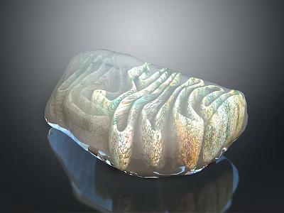Unique Stone Wood Carved Texture With Glossy Surface And Natural Design 3d model
