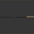 Tactical Rifle With Black Body Brown Grip And Stock Modern Design