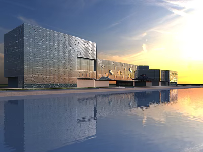 Modern Architecture Conference Center 3d model