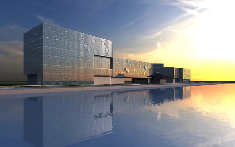 Modern Architecture Conference Center 3d model