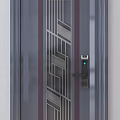 Modern Security Doors With Decorative Patterns Various Colors And Door Locks 3d model