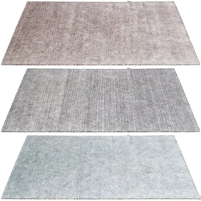 Three Square Rugs With Different Colors Soft Texture For Living Room Decor 3d model
