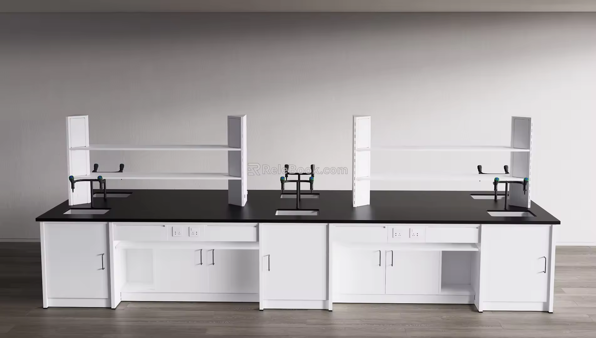 Central console of modern experimental table test bench 3d model