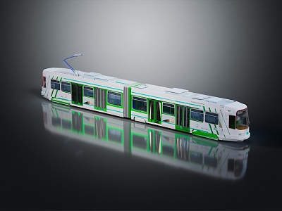 Modern Tram City Tram Bus 3d model