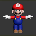 Super Mario Toy Figure With Red Hat M Logo Red Shirt Blue Overalls White Gloves