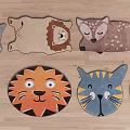 Cute Animal Shaped Rugs With Lion Cat Deer Designs For Kids Room Decor