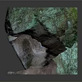 Natural Rock Interior With Stone Cave Hollow And Textured Stone Walls