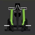 Seated Leg Exercise Fitness Machine With Black Green Frames And Handles