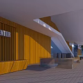Modern Sales Office Architecture Art Features Display Sales Office Architecture 3d model