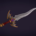sword bat sword magic sword game weapon cartoon weapon cold weapon game equipment dagger sword snake sword 3d model