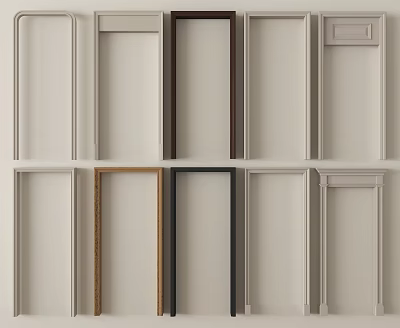 Colorful Lines In Various Styles For Modern Interior Design Frames 3d model