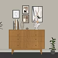 Nordic Sideboard Cabinet for Entrance 3d model