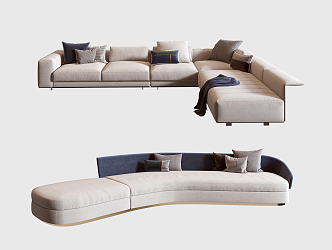 Modern Combination Sofa Multi-Person Corner Sofa 3d model