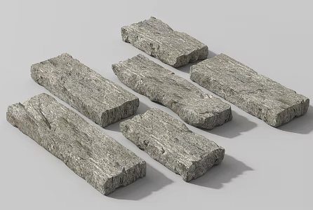 Chinese Style Green Slate Landscape 3d model