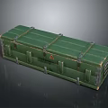 Green Wooden Storage Box With Metal Clasps For Organizing Daily Necessities