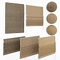 Woven Window Curtains With Various Rattan Textures And Roller Designs For Home Decor