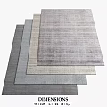 Modern Textured Square Rugs In Neutral Tones Stacked For Home Decor
