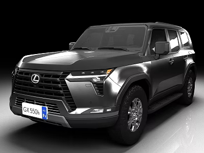 Silver Lexus SUV With Bold Front Grille LED Headlights And Modern Alloy Wheels Design 3d model