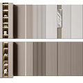Sofa Background Wall Ornaments Book Ornaments Combination 3d model