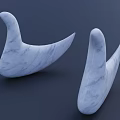 Elegant White Marble Bird Shaped Decorative Ornament Set With Smooth Curved Design For Home Tabletop