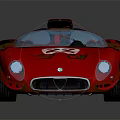 Red Vintage Race Car with Number 22 Convertible Classic Design