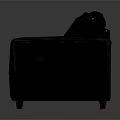 Modern Black Sofa Living Room Furniture With Upholstered Seats And Classic Design