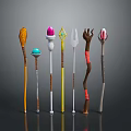 Scepter Ancient Scepter Cane Ancient Scepter Magic Scepter Metal Scepter Classical Scepter Magic Scepter 3d model