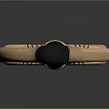 Ornate Medieval Sword With Curved Guard And Metallic Blade On Dark Background
