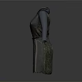 Character Outfit 3D Rendered Long Sleeved Vest With Belt Detail Design