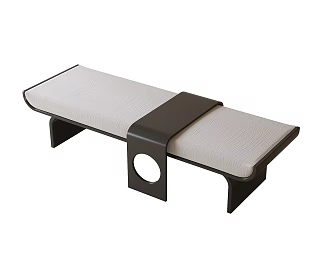 Modern Bed End Stool Bench 3d model
