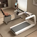 Modern Home Sports Equipment With Treadmill Exercise Bike And Digital Display Design