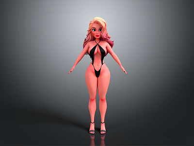 Beautiful beauty trendy women bikini beauty beach beauty fashion beauty fashion girl 3d model