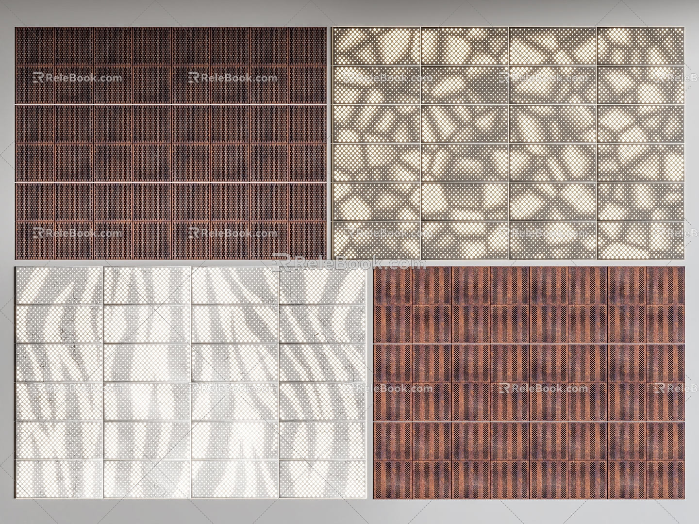 Metal punching plate rust plate perforated plate metal plate wall plate 3d model