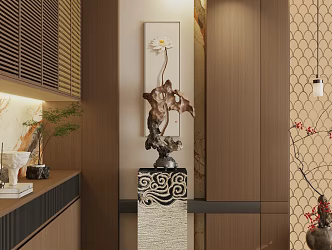 New Chinese Style Entrance New Chinese Style Decorative Entrance 3d model