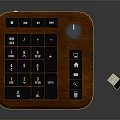 Wireless Numeric Keypad With Wooden Base Black Keys And USB Receiver