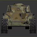Military Tank With Camouflage Paint Skull Emblem Design And Details