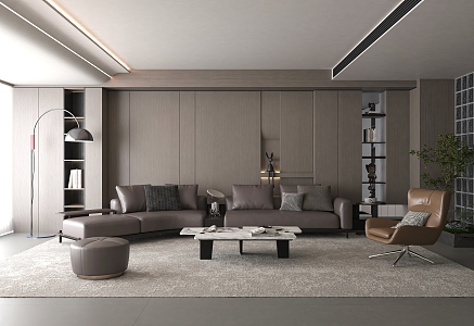 modern living room 3d model