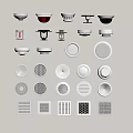 Different Kinds of Fire Safety Equipment with Smoke Detectors Alarms Speakers and Vents